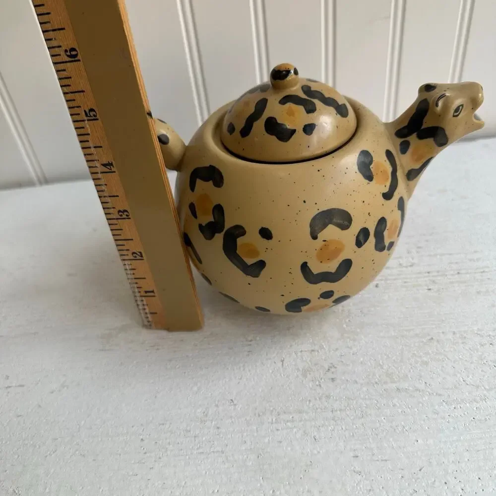 Urban Outfitters Leopard Teapot Animal Print Ceramic Jungle Boho Decor